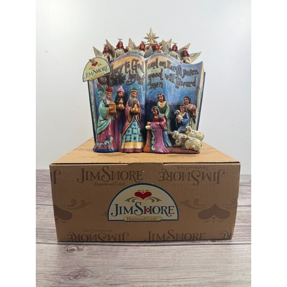 Jim Shore 2014 "The Nativity Story" Storybook Bethlehem Christmas NIB RETIRED - Picture 3 of 17